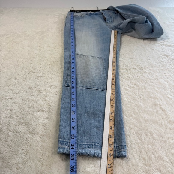 Pilcro & The Letterpress Hyphen Jeans Women's 28 Boyfriend Cropped Patchwork - Picture 9 of 9